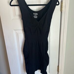 Free People Intimately Black Textured Sleeveless Dress